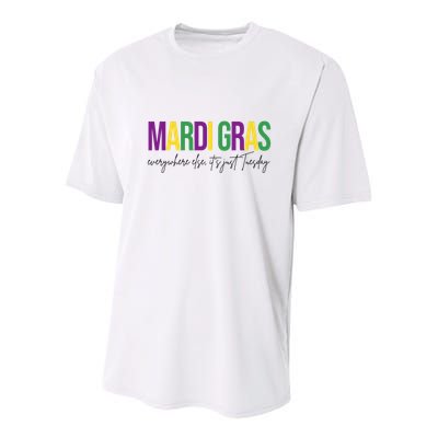 Mardi Gras Everywhere Else Its Just Tuesday Youth Performance Sprint T-Shirt