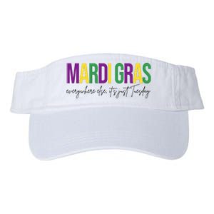 Mardi Gras Everywhere Else Its Just Tuesday Valucap Bio-Washed Visor