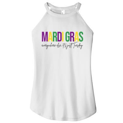 Mardi Gras Everywhere Else Its Just Tuesday Women's Perfect Tri Rocker Tank