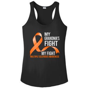 My Grandma's Fight My Fight Multiple Sclerosis Ms Warrior Cute Gift Ladies PosiCharge Competitor Racerback Tank