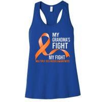 My Grandma's Fight My Fight Multiple Sclerosis Ms Warrior Cute Gift Women's Racerback Tank