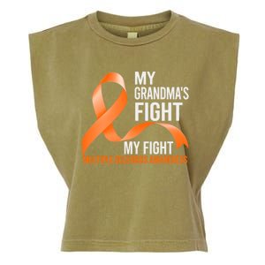 My Grandma's Fight My Fight Multiple Sclerosis Ms Warrior Cute Gift Garment-Dyed Women's Muscle Tee