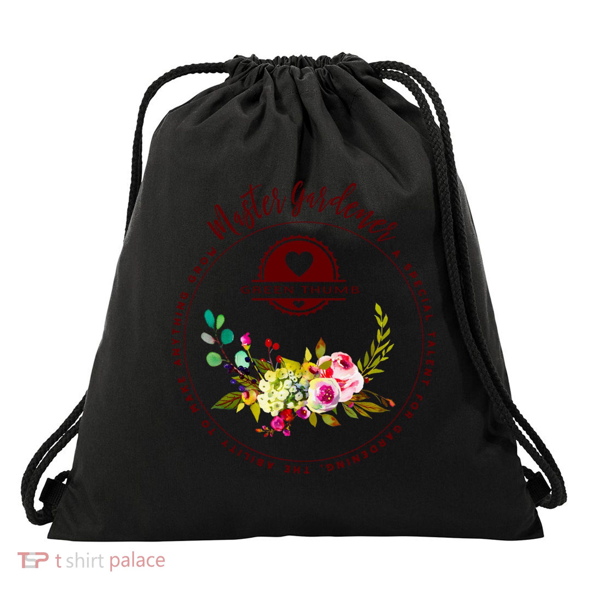 Master Gardener Funny Gift Floral Gardening Drawstring Bag