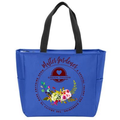 Master Gardener Funny Gift Floral Gardening Zip Tote Bag