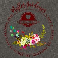 Master Gardener Funny Gift Floral Gardening Cotton Canvas Backpack