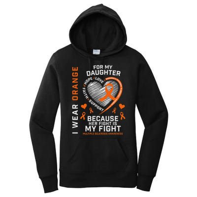 Ms Gifts Fight Daughter Multiple Sclerosis Awareness Women's Pullover Hoodie