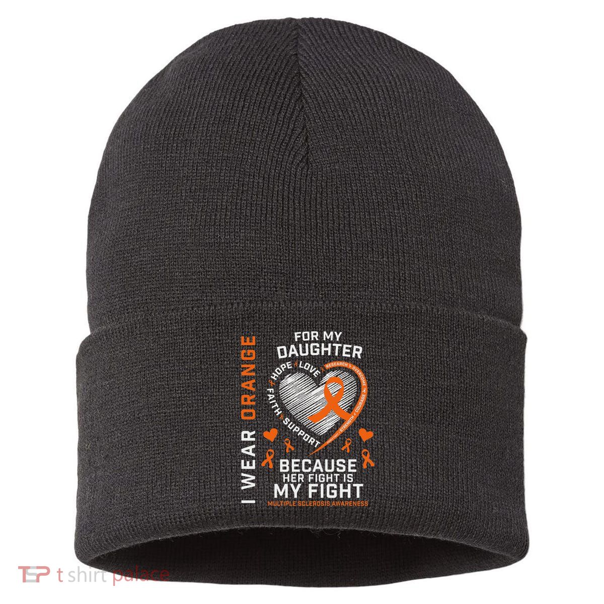 Ms Gifts Fight Daughter Multiple Sclerosis Awareness Sustainable Knit Beanie