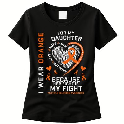 Ms Gifts Fight Daughter Multiple Sclerosis Awareness Womens T-Shirt