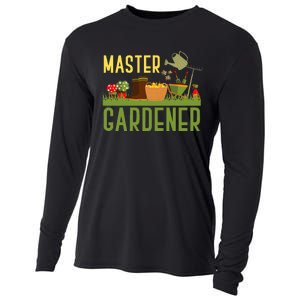 Master Gardener Funny Garden Gift Gardening Cooling Performance Long Sleeve Crew