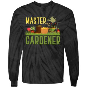 Master Gardener Funny Garden Gift Gardening Tie-Dye Long Sleeve Shirt