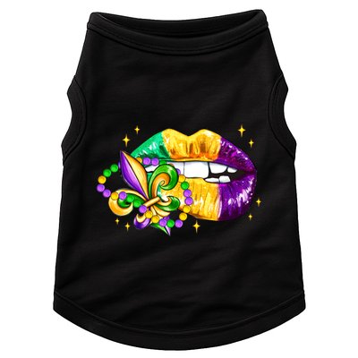 Mardi Gras Festive Lips Doggie Tank