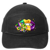Mardi Gras Festive Lips 7-Panel Snapback Hat