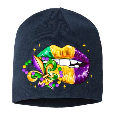 Mardi Gras Festive Lips Sustainable Beanie