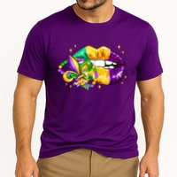 Mardi Gras Festive Lips Cooling Performance Crew T-Shirt
