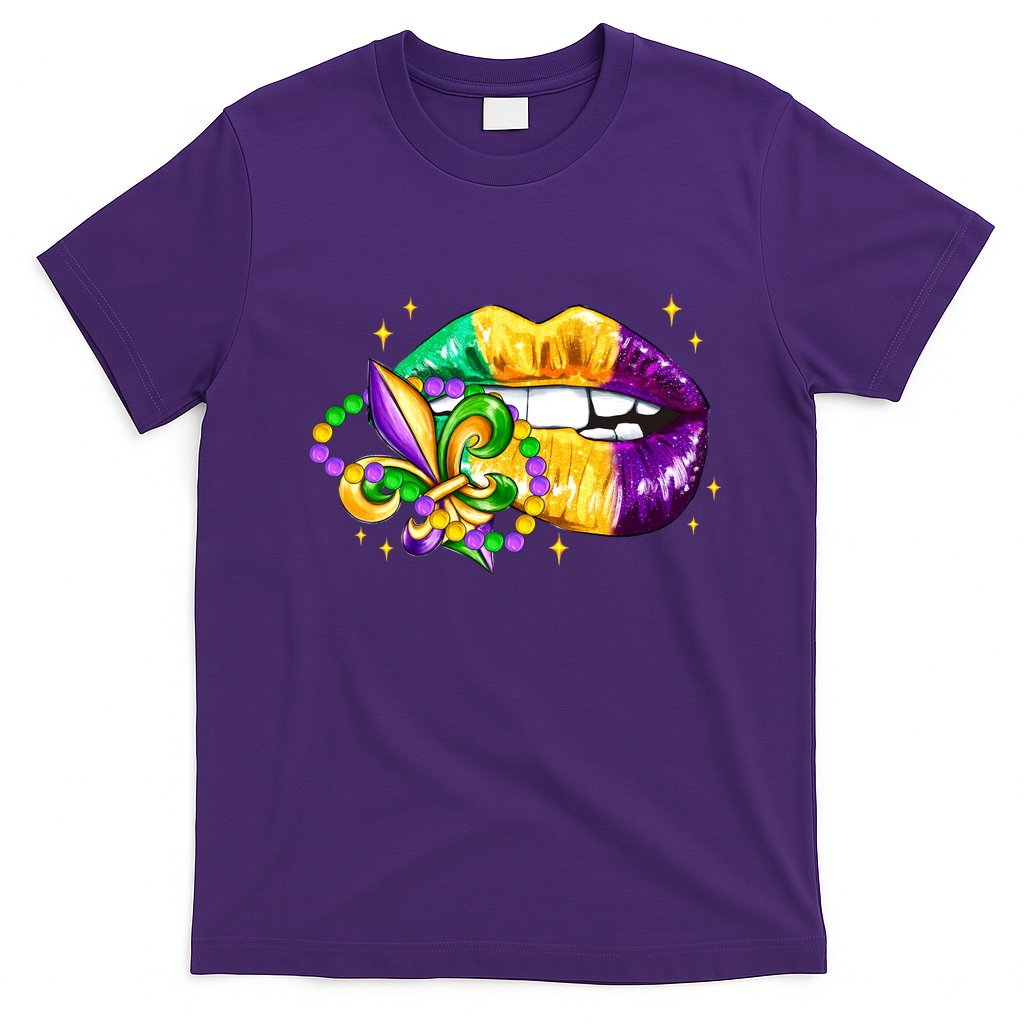Mardi Gras Festive Lips T-Shirt