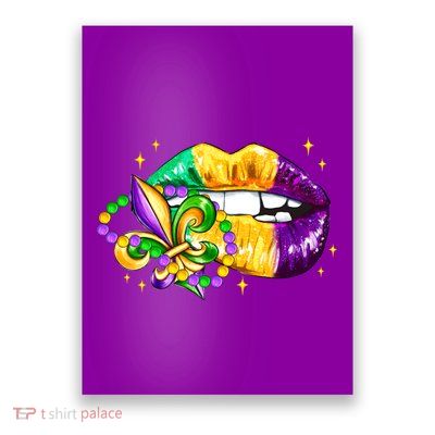 Mardi Gras Festive Lips Poster