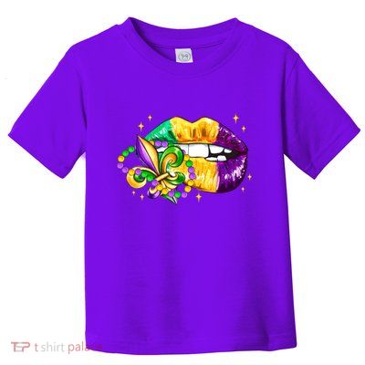 Mardi Gras Festive Lips Toddler T-Shirt