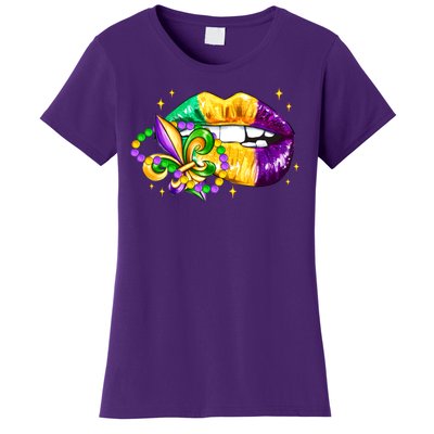 Mardi Gras Festive Lips Women's T-Shirt