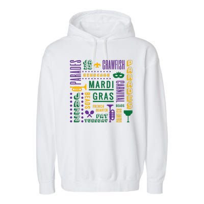 Mari Gras Festive Parade Garment-Dyed Fleece Hoodie