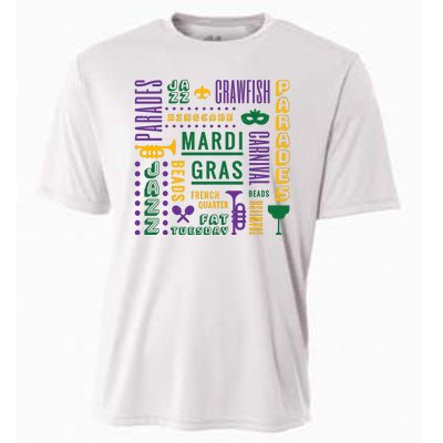 Mari Gras Festive Parade Cooling Performance Crew T-Shirt