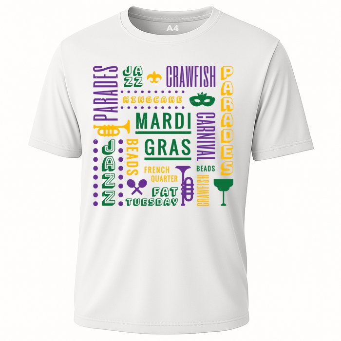 Mari Gras Festive Parade Cooling Performance Crew T-Shirt