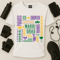 Mari Gras Festive Parade Cooling Performance Crew T-Shirt