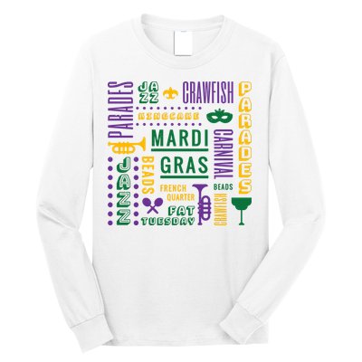 Mari Gras Festive Parade Long Sleeve Shirt