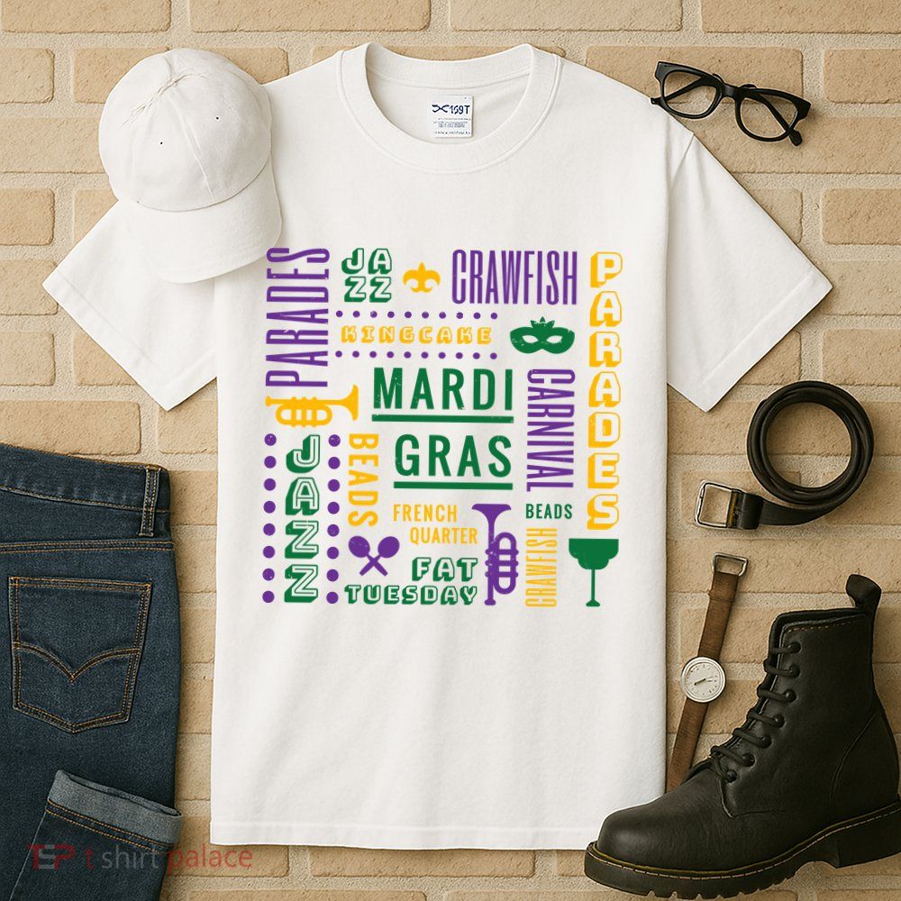 Mari Gras Festive Parade Tall T-Shirt