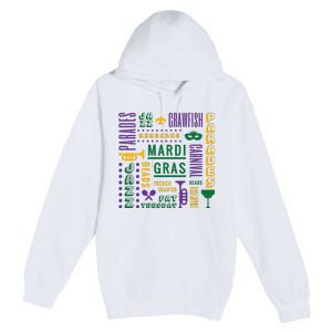 Mari Gras Festive Parade Premium Pullover Hoodie