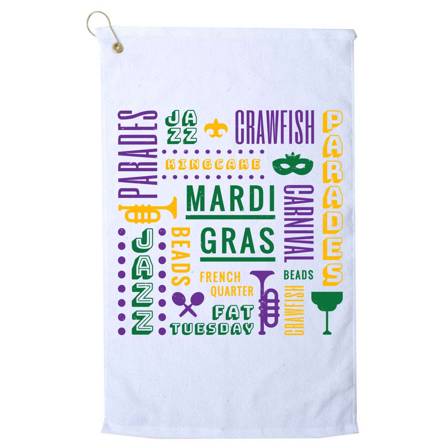 Mari Gras Festive Parade Golf Towel