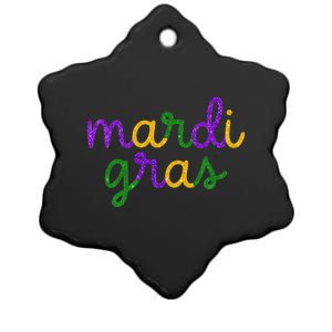 Mardi Gras Funny Mardi Gras Party Ceramic Star Ornament