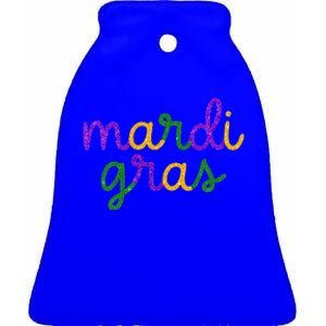 Mardi Gras Funny Mardi Gras Party Ceramic Bell Ornament