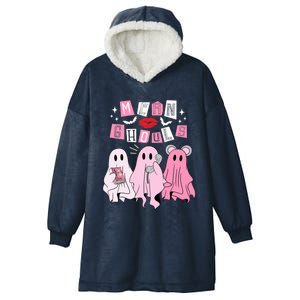 Mean Ghouls Funny Ghost Retro Scary Halloween Trick Or Treat Gift Hooded Wearable Blanket