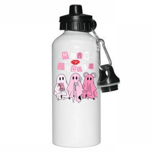 Mean Ghouls Funny Ghost Retro Scary Halloween Trick Or Treat Gift Aluminum Water Bottle