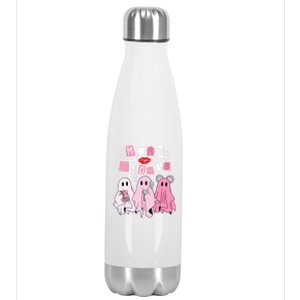 Mean Ghouls Funny Ghost Retro Scary Halloween Trick Or Treat Gift Stainless Steel Insulated Water Bottle