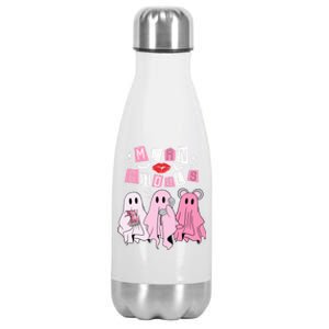 Mean Ghouls Funny Ghost Retro Scary Halloween Trick Or Treat Gift Stainless Steel Insulated Water Bottle