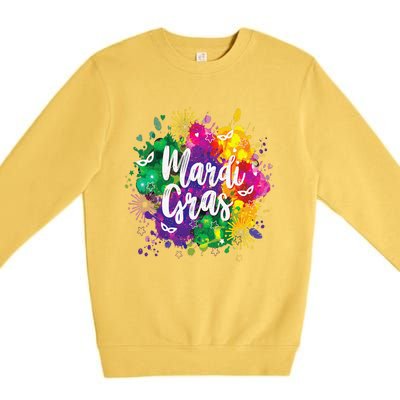 Mardi Gras Fat Tuesday New Orleans Mobile Carnival Parade Premium Crewneck Sweatshirt