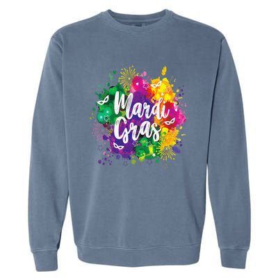 Mardi Gras Fat Tuesday New Orleans Mobile Carnival Parade Garment-Dyed Sweatshirt