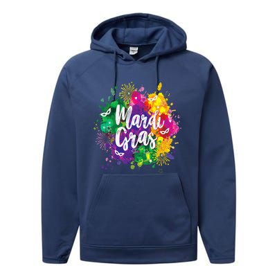 Mardi Gras Fat Tuesday New Orleans Mobile Carnival Parade Performance Fleece Hoodie