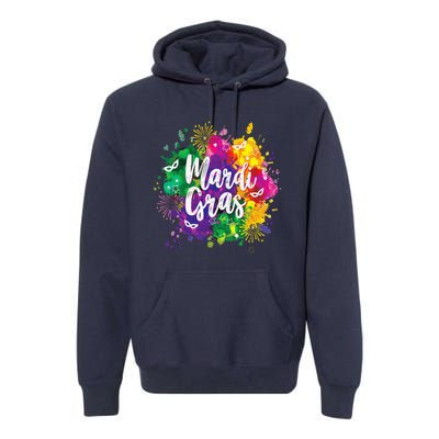 Mardi Gras Fat Tuesday New Orleans Mobile Carnival Parade Premium Hoodie