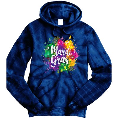 Mardi Gras Fat Tuesday New Orleans Mobile Carnival Parade Tie Dye Hoodie