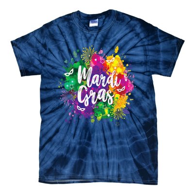 Mardi Gras Fat Tuesday New Orleans Mobile Carnival Parade Tie-Dye T-Shirt