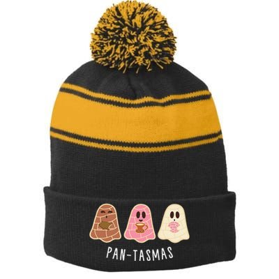 Mexican Ghost Friendship Conchas Halloween Stripe Pom Pom Beanie