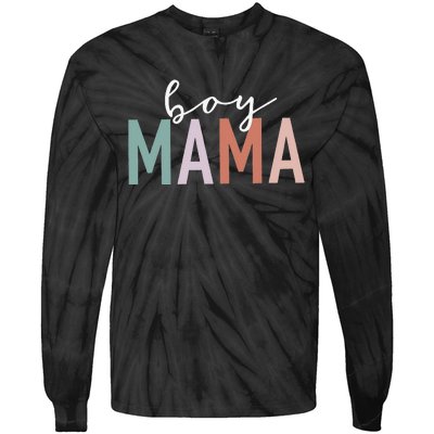 Mama Gifts For Mother Mom Of Leopard Print Tie-Dye Long Sleeve Shirt