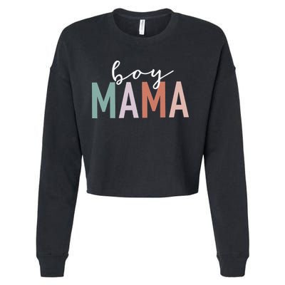 Mama Gifts For Mother Mom Of Leopard Print Cropped Pullover Crew