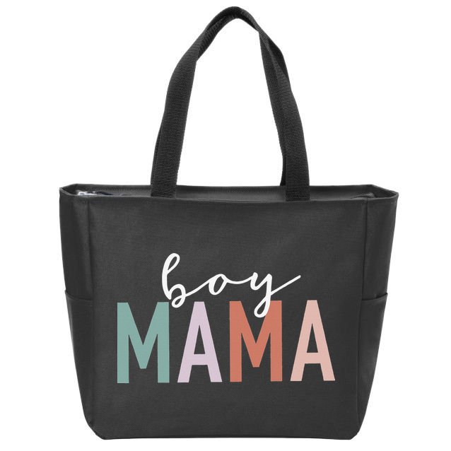 Mama Gifts For Mother Mom Of Leopard Print Zip Tote Bag