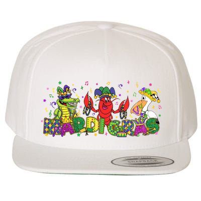 Mardi Gras Flower De Luce Mardi Gras Trip Wool Snapback Cap