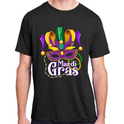 Mardi Gras For Beads Mask Feathers Adult ChromaSoft Performance T-Shirt