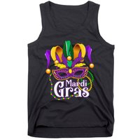 Mardi Gras For Beads Mask Feathers Tank Top