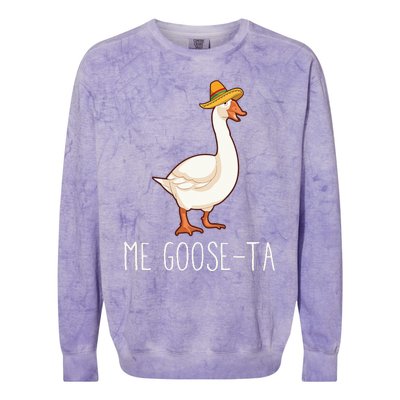 Me GooseTa Funny Mexican Spanish Goose Pun Classic Colorblast Crewneck Sweatshirt